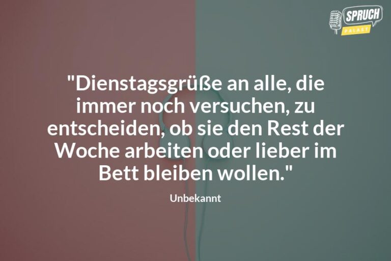 10 lustige DienstagSprüche für mehr Motivation in der Woche mit Bildern!
