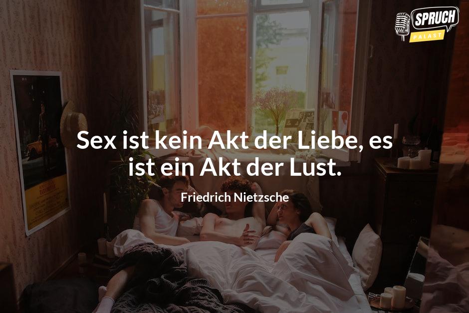 Bild mit dem SpruchSex ist kein Akt der Liebe, es ist ein Akt der Lust.