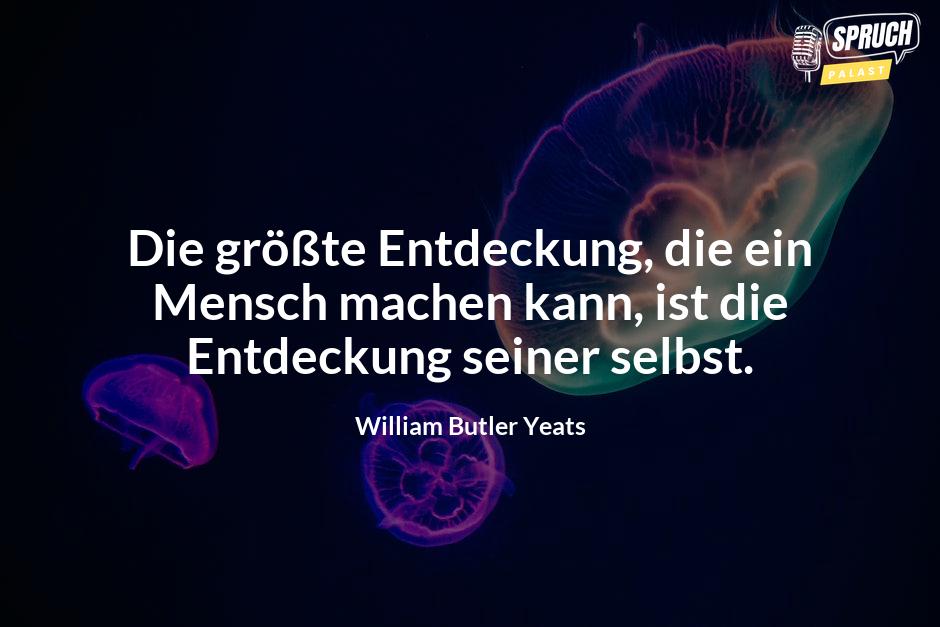 Bild mit dem SpruchDie größte Entdeckung, die ein Mensch machen kann, ist die Entdeckung seiner selbst.